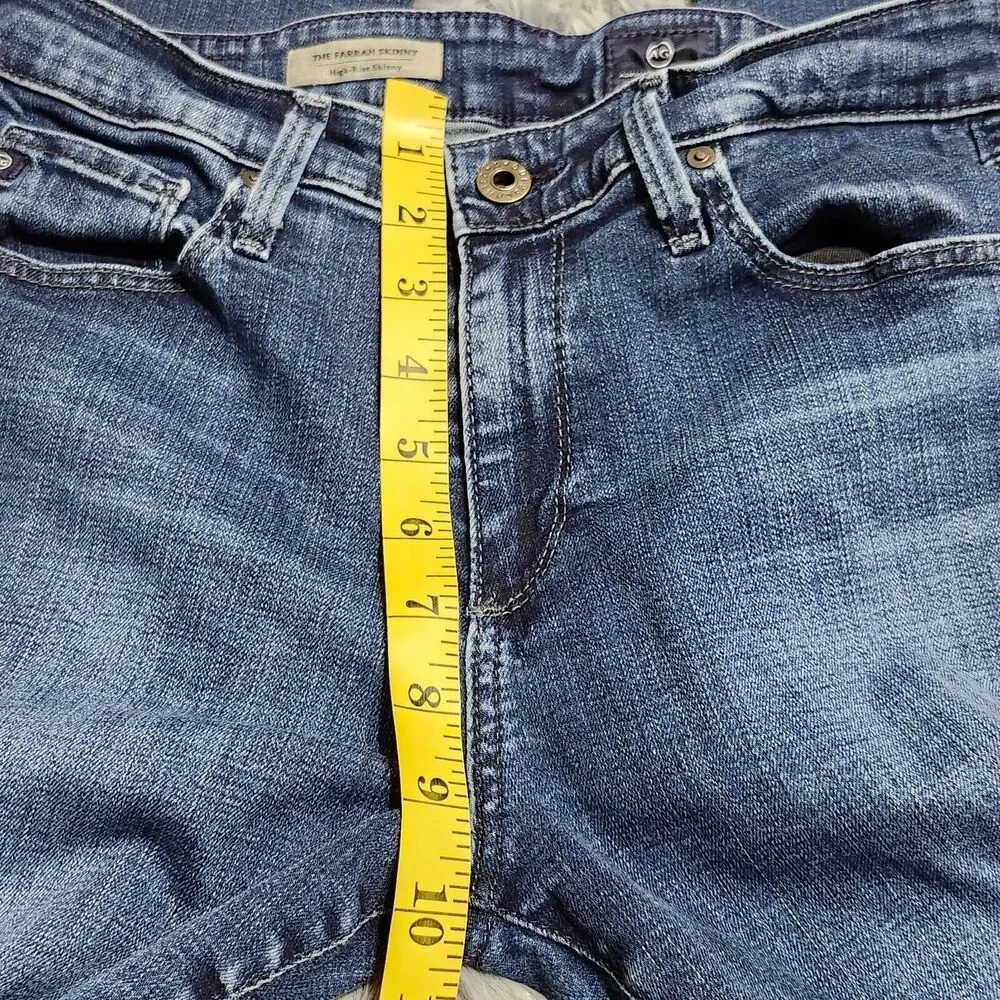 AG Adriano Goldschmied Jeans Womens 27R Cut‎ Off Farrah Skinny High Rise 28x28